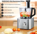 SNDOAS Wielofunkcyjny robot kuchenny, 1100 W, miska mikser 3,2 l