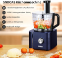 SNDOAS Wielofunkcyjny robot kuchenny, 1100 W, miska mikser 3,2 l