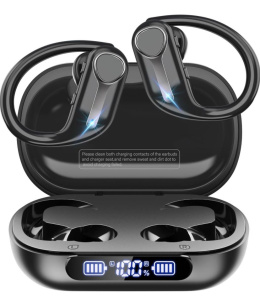 Bezprzewodowe słuchawki douszne Pollway Bluetooth 5.3 z powerbank 1800 mAh