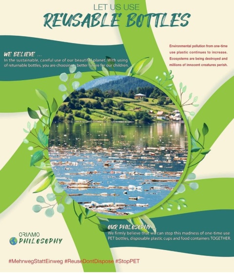 Butelka na wodę Oriamo 1l