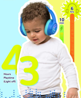 IClever Dziecięce słuchawki Bluetooth z diodami LED