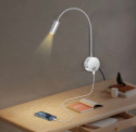 Lampa kinkiet LED ERWEY możliwość ściemniania dotykowego i portem ładowania USB, ruchoma , srebrna