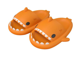 Shark kapcie klapki laczki , pomarańczowe/ brązowe 38/39EU miękkie i wygodne, unisex , na lato, antypoślizgowe klapki