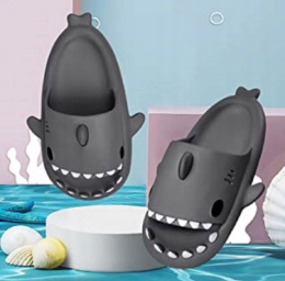 Shark slippers kapcie klapki laczki , rozowe 38/39 EU miękkie i wygodne, unisex , na lato, antypoślizgowe klapki