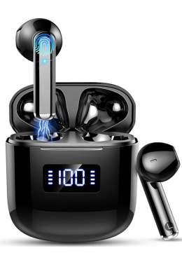 Słuchawki Bluetooth 5.3 z 4 mikrofonami, Bluetooth HiFi, LED, 25 godzin