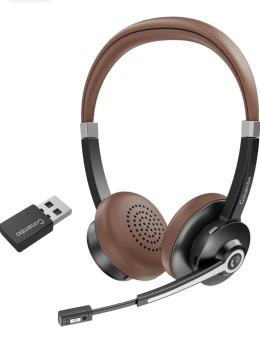 Słuchawky Bluetooth z podwójnym mikrofonem z redukcją szumów, profesjonalny zestaw słuchawkowy