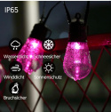 Solarny łańcuch świetlny inteligentne sterowanie, 15 m, 25 kolorowych diod RGB,