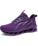 TIAMOU Damskie buty do biegania Walking Athletic tenisowe antypoślizgowe lekkie, oddychające buty, fioletowe 36 EU