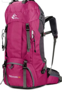 Wodoodporny lekki plecak turystyczny 60L z osłoną przeciwdeszczową, outdoorowy sportowy plecak podróżny do wspinaczki na kemping