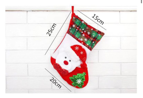 Zestaw 3 świątecznych skarpet dekoracyjnych