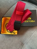 Zvestoba Pas Regulowany Pasek Unisex, nylonowy , metalowa czarna klamra , czerwony