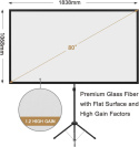 Ekran Projekcyjny i Stojak, Ekran do Projektora 80 cali 16:9 Przenośny