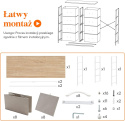 Lifewit Komoda Z Szufladami Drewniany Blat, stalowa rama