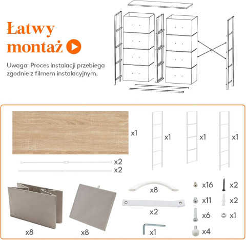 Lifewit Komoda Z Szufladami Drewniany Blat, stalowa rama