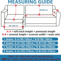 Lydevo Uniwersalny pokrowiec na sofę 1-osobowa 90-140cm naroznik