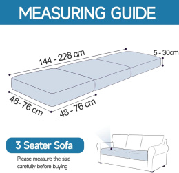 Pokrowiec na poduszkę na sofę Ystyle, elastyczny ( 1-osobowa x 3)