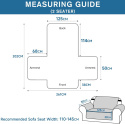 Pokrowiec na sofę Ystyle 2-osobową, antypoślizgowy z podłokietnikami,