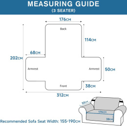 Pokrowiec na sofę Ystyle 3 osobowy Wodoodporny, uniwersalny