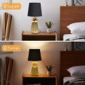 Aigostar lampka nocna, stołowa, ceramiczna lampa ananas, E14 36 cm