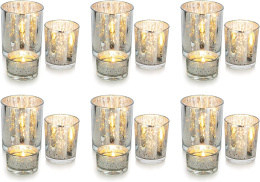 Nupti Votive Tealight Świecznik Złoty 9 sztuk, srebrny