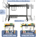 SAYZH Stojak na naczynia ociekacz do naczyń, rozszerzalny 50-86 cm