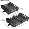 SAYZH Stojak na naczynia ociekacz do naczyń, rozszerzalny 50-86 cm