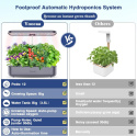 Yoocaa 12 Hydroponics Grow System, Ogród w domu z oświetleniem LED