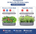 Yoocaa 12 Hydroponics Grow System, Ogród w domu z oświetleniem LED