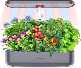 Yoocaa 12 Hydroponics Grow System, Ogród w domu z oświetleniem LED