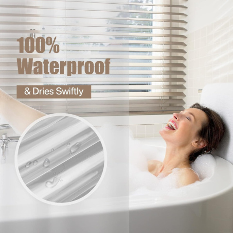 Zasłona prysznicowa wiipara 180 x 180 cm do wanny Antypleśniowa PEVA