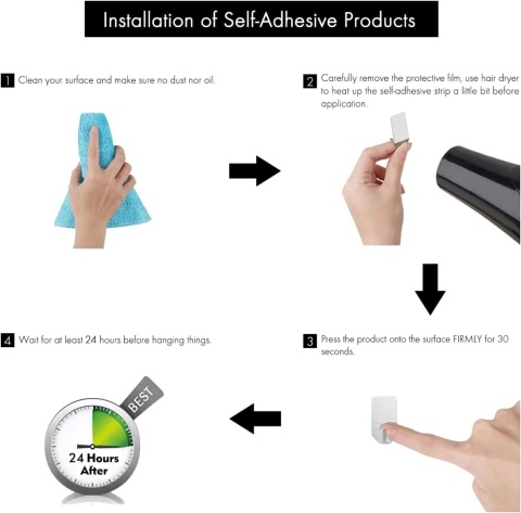 KES Uchwyt na ręczniki stal nierdzewna 40 cm