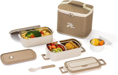 Lille Home Bento Box Lunch Box ze stali nierdzewnej Tiffin 2-poziomowy