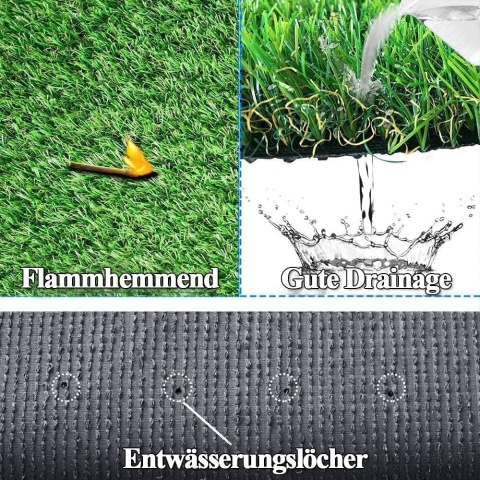 Sztuczna murawa, 1 x 10 m, sztuczna trawa o wysokiej gęstości