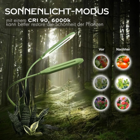 Diivoo Lampa LED do roślin pokojowych z programatorem