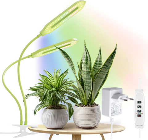 Diivoo Lampa LED do roślin pokojowych z programatorem