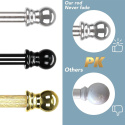 Karnisz, 76-152 cm, karnisz do okien z okrągłą końcówką, pojedynczy Karnisz, 76-152 cm, karnisz do okien z okrągłą końcówką, pojedynczy