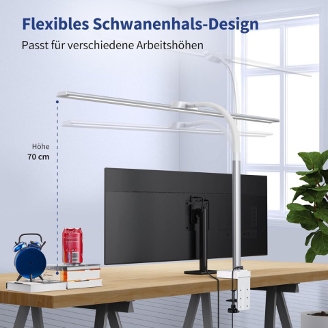 Kary Desk Lampa Ściemnialna architekta LED 24W z 5 temperaturami 80 cm