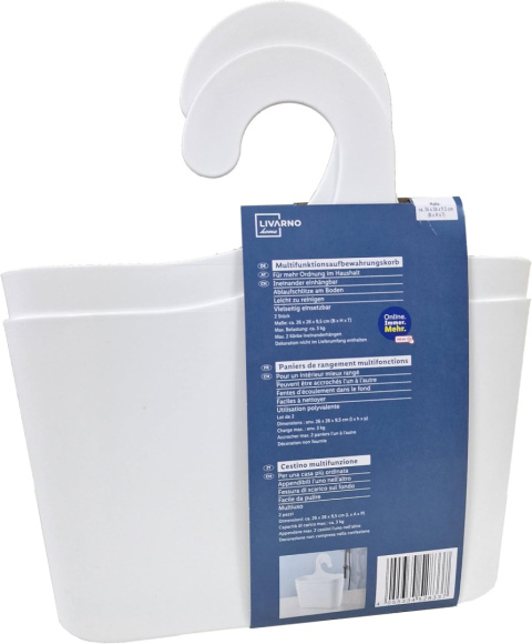 LIVARNO HOME Wielofunkcyjny kosz do przechowywania 2 szt 26x26 x9,5cm