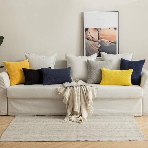 MIULEE zestaw 2 poszewek na poduszki 50 x 50 cm