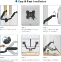 Uchwyt ścienny do monitora BONTEC do ekranów 13-27" w pełni regulowany