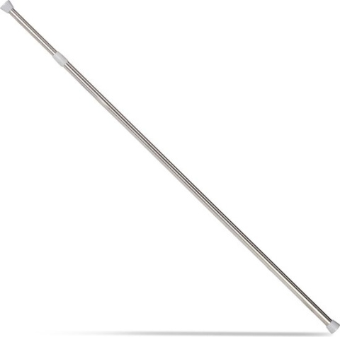 Wysuwany drążek, ze stali nierdzewnej, bez wiercenia 130 - 220 cm