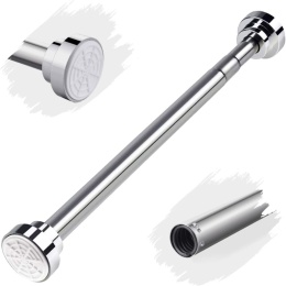 Wysuwany drążek, ze stali nierdzewnej, bez wiercenia 150- 290 cm