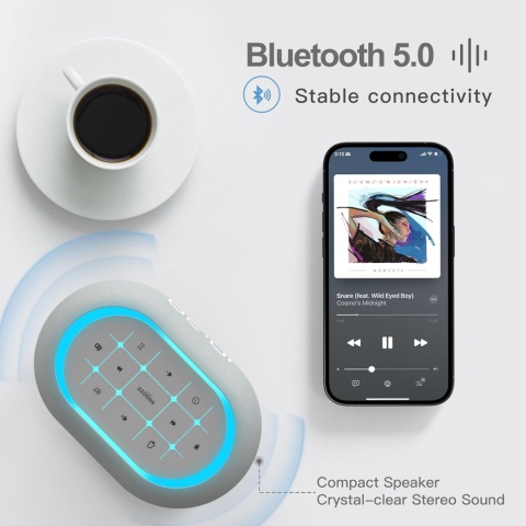 ANJANK Budzik radiowy z głośnikiem Bluetooth Hi-Fi, 7 kolorów, radio ANJANK Budzik radiowy z głośnikiem Bluetooth Hi-Fi, 7 kolorów, radio