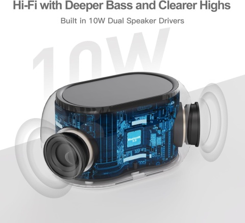 ANJANK Budzik radiowy z głośnikiem Bluetooth Hi-Fi, 7 kolorów, radio ANJANK Budzik radiowy z głośnikiem Bluetooth Hi-Fi, 7 kolorów, radio
