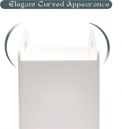 Biały stojak na czasopisma, ksiazki, zabawki - akrylowy