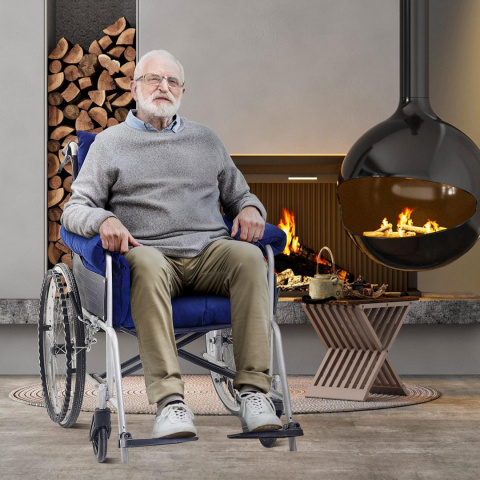 Jiangding Poduszka na wózek inwalidzki niebieska