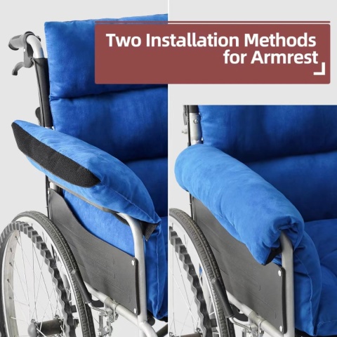 Jiangding Poduszka na wózek inwalidzki niebieska