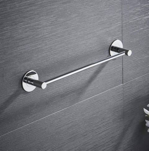 Kelelife Samoprzylepny chromowany wieszak na ręczniki, 30 cm