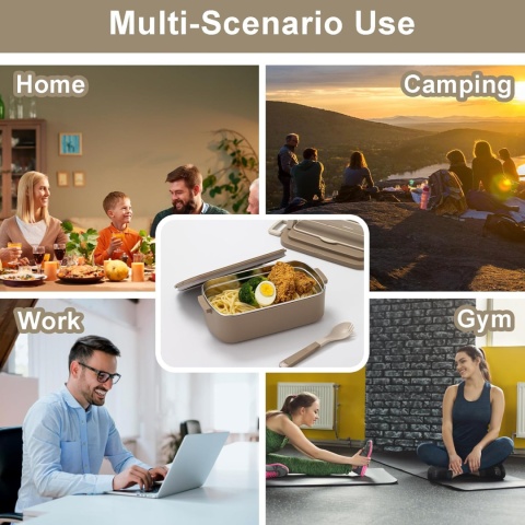 Lille Home Bento Lunch Box ze stali nierdzewnej z torba 1000ml