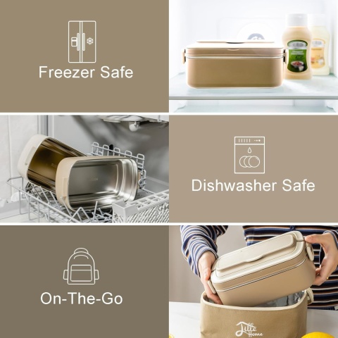 Lille Home Bento Lunch Box ze stali nierdzewnej z torba 1000ml